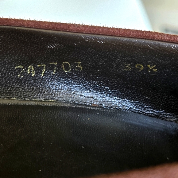 Vintage GUCCI Brown Suede Platform Slide Chunky Heels. 39.5 - Picture 10 of 11